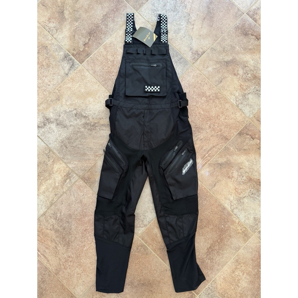 Men's Mendlor Black Motorcycle Bib Racing Suit Racing Pants Size 32 NWT Motorall